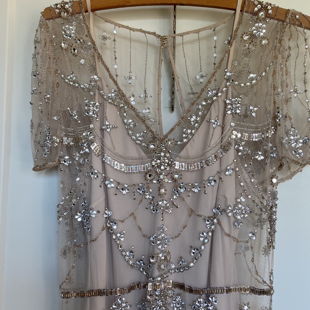 Jenny Packham Marion dress in Magnolia, UK 12 - Picture 4 of 11